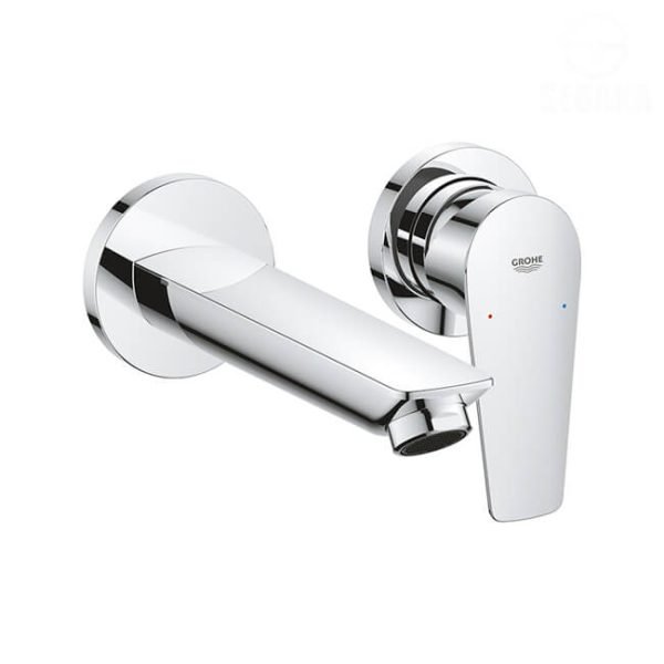خلاط حوض الحمام الدفن باو ايدج باللون الفضي من جروهي بالوش و الجسم 20474001 GROHE BauEdge