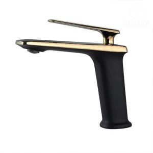 خلاط حوض سينيتري اسود في ذهبي ارتفاع 15 سم Sanitary Black & Gold