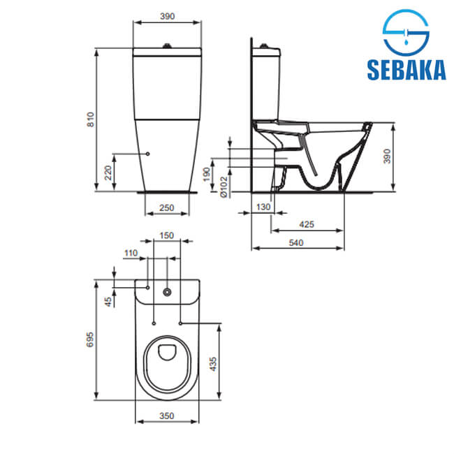 قاعدة مرحاض تونك K4035/G3121 ايديال ستاندرد IDEALSTANDARD TONIC قاعدة مرحاض تونك K4035/G3121 ايديال ستاندرد IDEALSTANDARD TONIC
