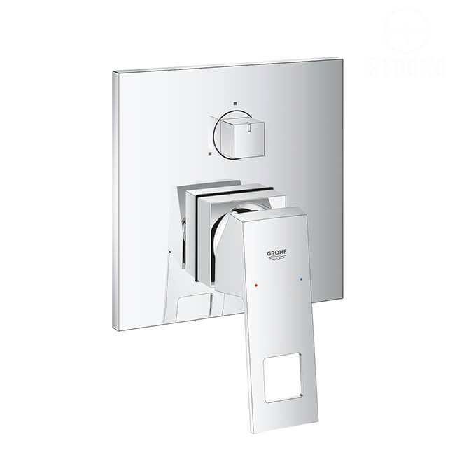 وش خلاط الدش/البانيو الدفن يوروكيوب 3 مخرج المربع من جروهي 24094000 GROHE EuroCube وش خلاط الدش/البانيو الدفن يوروكيوب 3 مخرج المربع من جروهي 24094000 GROHE EuroCube