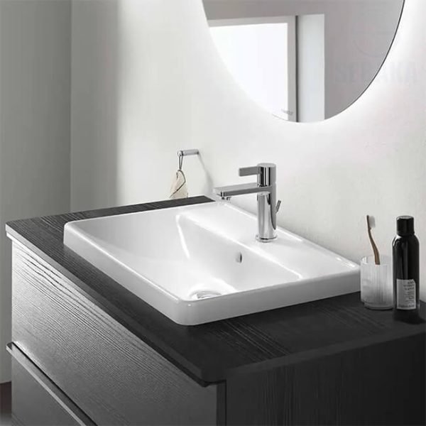 حوض كونترتوب دي نيو 60*44 سم ساقط في الرخام بفتحة للخلاط 035760 من ديورافيت D-Neo Duravit