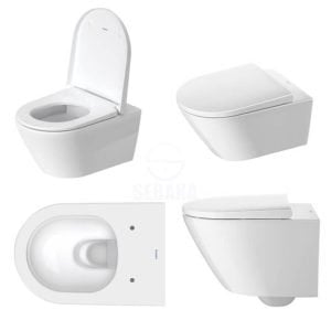 قاعدة مرحاض معلقة دي نيو 257749 لون أبيض من ديورافيت D-Neo Duravit