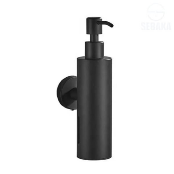 ديسبنسر خزان الصابون الإستانلس الاسود المط سعة 500مم يثبت على الحائط ضاغط صابون Soap Dispenser
