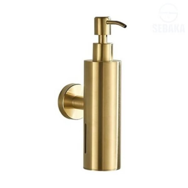 ديسبنسر خزان الصابون الإستانلس الذهبي المط سعة 500مم يثبت على الحائط ضاغط صابون Soap Dispenser