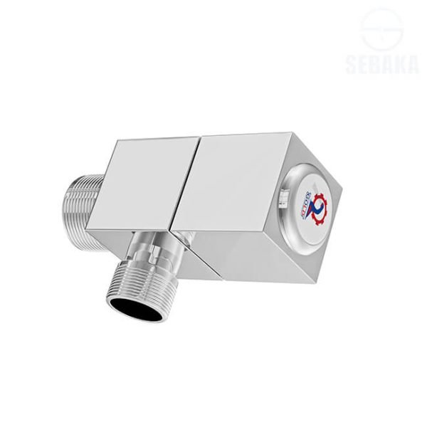 محبس زاوية جولد مربع فضي بالوش Gold Chrome Angel Valve