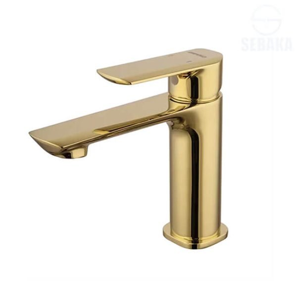 خلاط حوض روكا ذهبي ديكور ارتفاع 20 سم Chinese Roka Gold