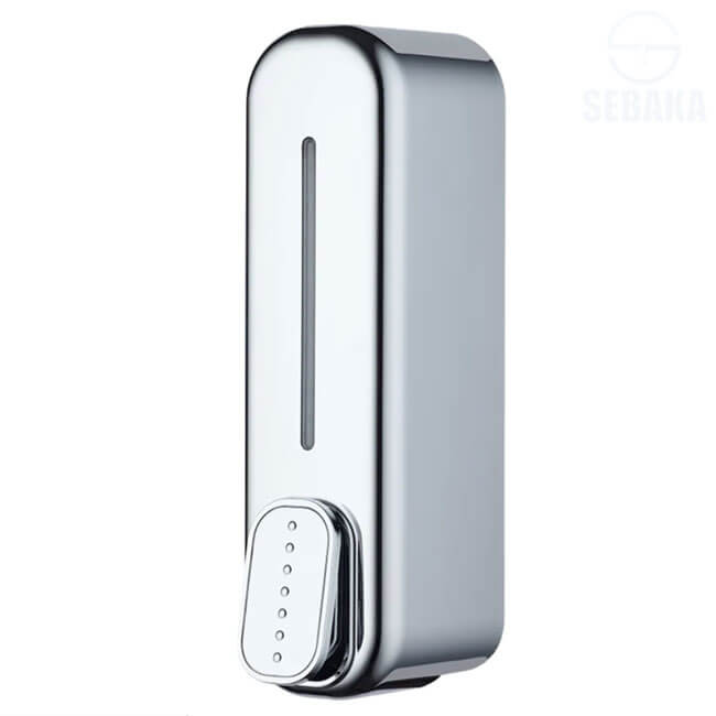 ديسبنسر خزان الصابون كروم لون فضي لامع سعة 500مم يثبت على الحائط ضاغط صابون Chrome Soap Dispenser ديسبنسر خزان الصابون كروم لون فضي لامع سعة 500مم يثبت على الحائط ضاغط صابون Chrome Soap Dispenser