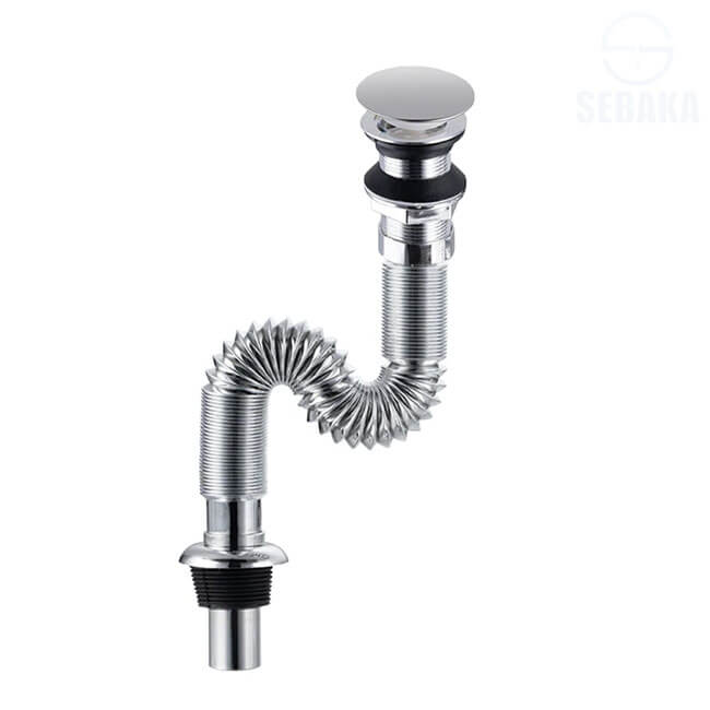 سيفون صرف حوض الحمام التاتش لون فضي Chrome Drain سيفون صرف حوض الحمام التاتش لون فضي Chrome Drain