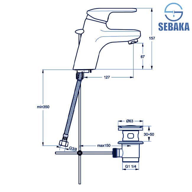 خلاط حوض تريند B0545AA مع طابق و فايظ من ايديال ستاندرد IDEALSTANDARD TREND خلاط حوض تريند B0545AA مع طابق و فايظ من ايديال ستاندرد IDEALSTANDARD TREND