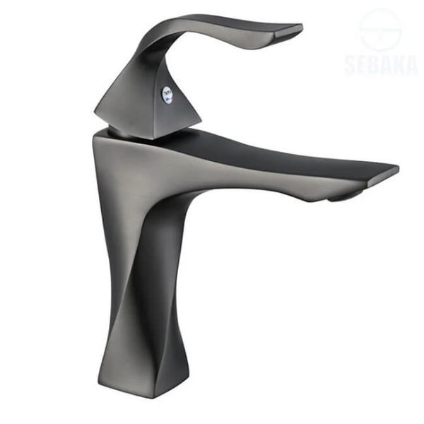 خلاط حوض تويست اسود ارتفاع 21سم Twist Waterfall