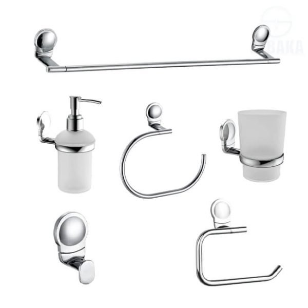 طقم إكسسوار الحمام 83000 ستاندرد 6 قطع لون فضي Standard Chrome