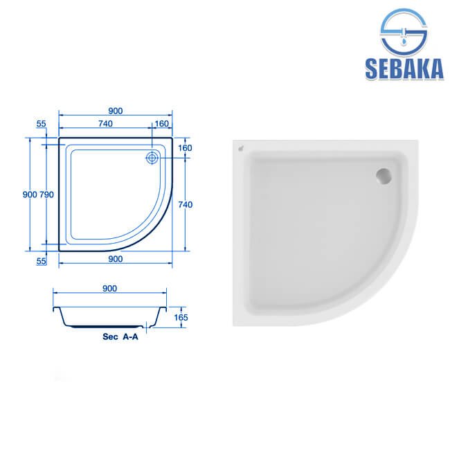 بانيو قدم بزاوية 90×90 سم ايديال ستاندرد قبل السيراميك G8683 من IdealStandard (طلب مسبق) بانيو قدم بزاوية 90×90 سم ايديال ستاندرد قبل السيراميك G8683 من IdealStandard