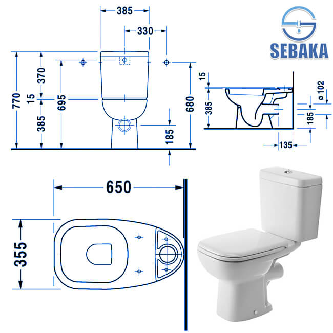 قاعدة مرحاض دي كود 211149 من ديورافيت D-Code Duravit قاعدة مرحاض دي كود 211149 من ديورافيت D-Code Duravit