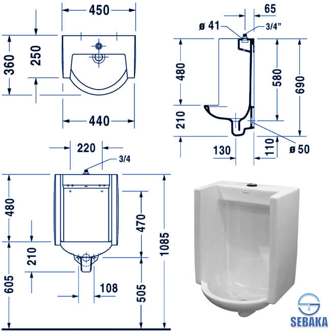 مبولة ديورافيت شتارك 3 كود 280244 تغذية علوية بالدوش والصرف Duravit Starck 3 Urinal مبولة ديورافيت شتارك 3 كود 280244 تغذية علوية بالدوش والصرف Duravit Starck 3 Urinal