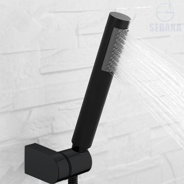 سماعة الدش سيركل بلاك لون اسود بالحامل المتحرك و الخرطوم Circle Black