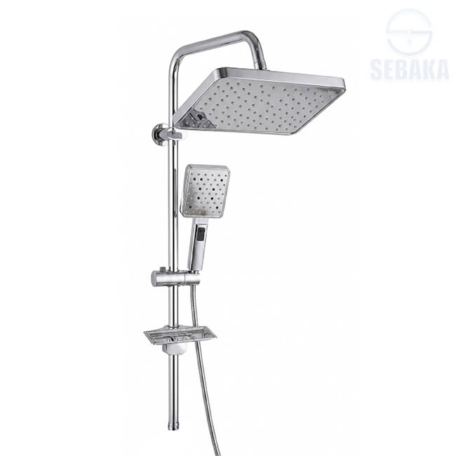 عامود مسطرة الدش ميرور 2*1 فضي لامع Mirror Shower Set عامود مسطرة الدش ميرور 2*1 فضي لامع Mirror Shower Set