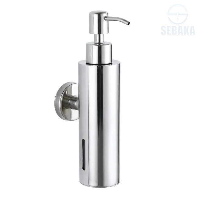 ديسبنسر خزان صابون فضي لامع سعة 500مم يثبت على الحائط Soap Dispenser ديسبنسر خزان صابون فضي لامع سعة 500مم يثبت على الحائط Soap Dispenser