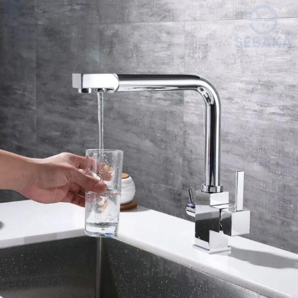 خلاط مطبخ سويفل بمخرج لمياه الفلتر و قنطرة متحركة Swivel Mixer