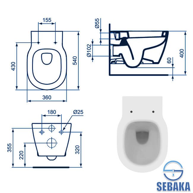 قاعدة مرحاض معلقة كونكت غطاء سليم ذاتي الغلق لون ابيض من ايديال ستاندرد G785101 IdealStandard Connect قاعدة مرحاض معلقة كونكت غطاء سليم ذاتي الغلق لون ابيض من ايديال ستاندرد G785101 IdealStandard Connect